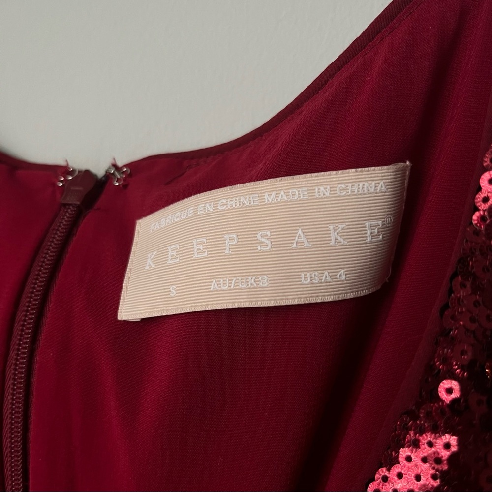 Keepsake Red Sequin Statement Dress - image 6